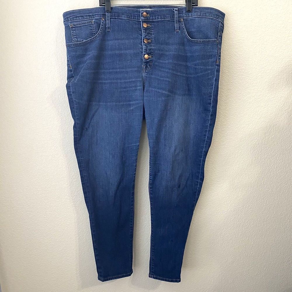 Madewell Jeans Womens Size 46 9" High Rise Skinny Button fly J9491 Medium Wash